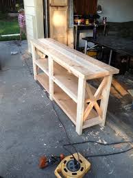 Rustic X Console Table Pine Main Farmhouse Sofa Table Diy Sofa Table Beige Living Room Furniture