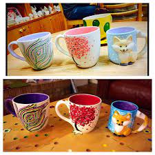Color Me Mine Mugs Before After