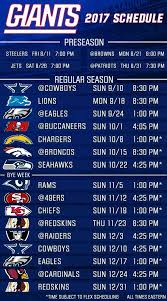 New York Giants 2017 Schedule Released New York Giants Football New York Giants New York Teams