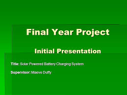 Presentation format presentations are expected to be clear and short. Final Year Project Initial Presentation Ppt Video Online Download
