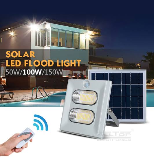 100W SOLAR LED FLOOD LIGHT WITH MOTION SENSOR – PRONET DIGITAL SOLUTIONS LTD