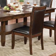 Dining chairs feature backrests with vertical slats and soft seat cushions in white finish. Furniture Of America Morris Brown Cherry Leather Cushioned Dining Side Chair Set Of 2 Idf 3152sc The Home Depot
