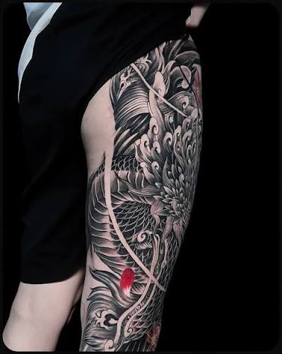 🔥 Rise from the Ashes with a Japanese Phoenix Tattoo! 🔥 (FULL LEG ON PROGRESS) Unleash the power of rebirth and strength with a stunning Japanese Phoenix tattoo, crafted with precision at @