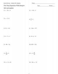 Worksheetworks.com is an online resource used every day by thousands of teachers, students and. One Step Equations Worksheet Pdf E Step Equations With Integers Kuta Software One Step Equations Multi Step Equations Worksheets Worksheet Template
