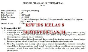 (k= kurikukulum, kls= kelas, t= tema, st= sub tema, p= pembelajaran). Rpp Ips Kelas 8 Semester Ganjil Tahun Pelajaran 2019 2020 Didno76 Com