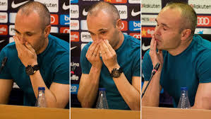 Image result for INiesta bids farewell to barca