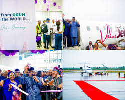 Ogun State Makes History as First Commercial Flight Takes Off from Gateway International Airport In a landmark moment for Ogun State, the first-ever commercial flight departed the Gateway International Airport to Abuja