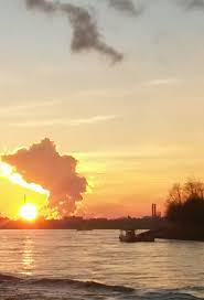 Zonsondergang Bij Dormagen Ausflug Neuss Rheine