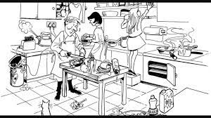 Learn why it is important to work in a clean and safe kitchen. Kitchen Safety Coloring Page Kitchen Safety Kitchen Safety Tips Kitchen Hazards