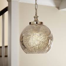 No Matter Where You Hang This Charming One Light Style Its Textured Mercury Gl Mercury Glass Pendant Light Glass Pendant Light Kitchen Island Lighting Pendant
