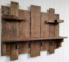 Upcycled Pallet Wood Shelf Diy Hat Rack Rustic Coat Rack Wood Pallet Projects Wall