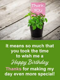 Thank You For Birthday Wishes For Family Members Ornamental Plant Thank You Card For Birthday Wishes Birthday Greeting Cards By Davia In 2020 Thank You For Birthday Wishes Birthday Wishes Birthday Greeting Cards