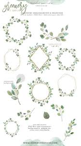 Greenery And Gold Wedding Invitation Graphics Eucalyptus Branch Leaves Clipart For Invitations Logo Stationery Welcome Signs Outdoor Wedding Invitations Leaf Clipart Eucalyptus Wedding Invitation