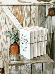 Stamped Books Books With Names Farmhouse Books Decorative Etsy Book Decor Farmhouse Books Book Stamp