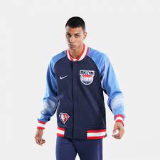 Nike Dri Fit Nba Brooklyn Nets Showtime City Edition Men S Track Top Blue Db2437 419