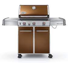 Churrasqueira A Gas Weber Genesis E 330 Cobre Com Termometro Churrasqueira A Gas Projeto De Cozinha Ao Ar Livre Cozinha Ao Ar Livre
