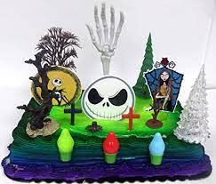 Maybe you would like to learn more about one of these? Amazon Com Nightmare Before Christmas Birthday Cake Topper Set Featuring Jack Skellington And Friends And Decorative Themed Accessories Toys Games