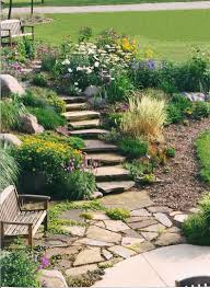 Rock Garden Patio Backyard Garden Design Natural Stone Garden Design Homienice Sloped Garden Patio Garden Japanese Water Gardens