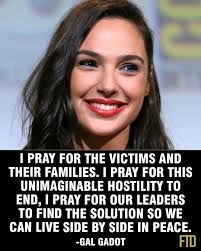 She hopes for peace for both her people and the other side.