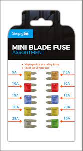 A fuse box has a series of threaded sockets into which the fuses are screwed in. Simply Bf820 Mini Blade Fuse Assortment Set Of 10 High Quality Alloy Blade Fuse Ideal For