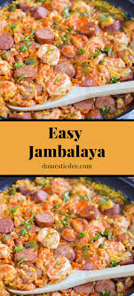 Easy Jambalaya Sausage And Shrimp Domestic Dee Recipe In 2020 Basic Recipes Jambalaya Recipe Easy Recipes