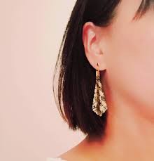 boucles d oreillesnoir et or origami jewelry origami etsy 折り紙 アクセサリー アクセサリー 折り紙