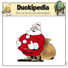 Die kerstboom versieren en kerstman met zijn arreslee met rendieren. Duckipedia Kerstman Donaldduck Nl