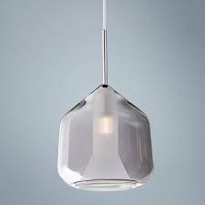 Et2 Deuce 6 3 4 Wide Smoke Glass Led Mini Pendant Light 76w47 Lamps Plus