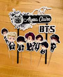High quality and super cool, size: Personalized Bts Band Cake Topper Etsy Bts Cake Cupcake Toppers Printable Bts Birthdays
