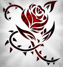 See more ideas about rose drawing tattoo, rose tattoos, body art tattoos. How To Draw A Tribal Rose Tattoo Step By Step Drawing Guide By Dawn Dragoart Com