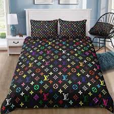 Ties have been added to the inside of the cover at the corners to hold the duvet in place to avoid bunching. Lv3 Us Twin Lv3 Louis Vuitton Custom Bedding Set 1 Duvet Cover Pillowcases Bedding Set Custom Bed Duvet Bedding