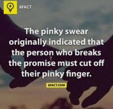Honestly I Used To Say If You Break Your Pinky Promise I Break Your Pinky Yeah I Got In Trouble But Hey Ava Broke Wierd Facts Funny Facts Intresting Facts