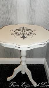 How To Use A Stencil Table Makeover Stenciled Table Table Makeover Stencil Furniture
