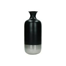 Declikdeco Vase Noir Pomax D12xh30 Bahai 12cm X 12cm X 12cm Vase Noir Vase Grand Vase En Verre
