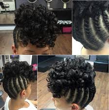 Embrace the glamour of bygone eras with a get a perfectly sculpted vintage updo with help from your ghd styling kit. Braided Updo With A Curly Top For Black Hair Everything Natural Hair