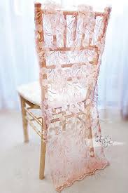 Cherry Blossom Flower Petal Appliques Bridal Chair Cover Floral Embroidered Tulle Lace Slipcover Chiavari Decor For Wedding Bridal Shower Cherry Blossom Wedding Theme Cherry Blossom Wedding Cherry Blossom Wedding Invitations