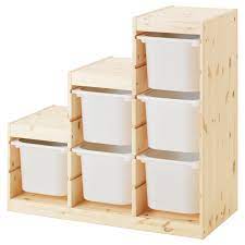 Check out today's deals now! Trofast Pine Light White Stained Pine White Storage Combination 94x44x91 Cm Ikea