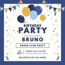 The bold header contrasts against the 9. Blue Navy Birthday Party Invitation Card Template Postermywall