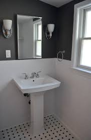 This small bathroom is pretty as a picture! Case Design Remodeling Design Thinking Blog Traditional Bathroom Trendy Bathroom Tiles Grey Bathrooms Designs