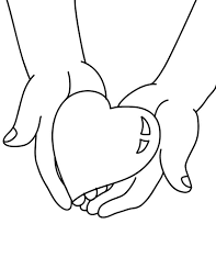Illustration of a tree with hands and face surrounded by two pumpkins. Hands Holding Big Heart Coloring Pages Best Place To Color Love Coloring Pages Heart Coloring Pages Valentine Coloring Pages
