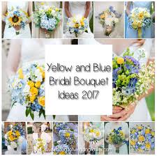 After all, no matter what shade of blue a bride chooses, this hue will jump out against the pale white or ivory of a wedding gown. Blue And Yellow Bridal Bouquets Bouquets New Model