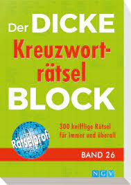 Überschrift (name des kreuzworträtsels) ? Der Dicke Kreuzwortratsel Block Bd 26 Produkt