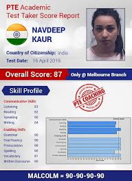 Pte writing, reading & speaking lessons, essential tips and practice test to help you prepare successfully for your pte academic exam. Navdeep Kaur Pte Score Card Coaching Pte Exam Tutor