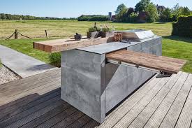 Outdoorkuche Mit Ausziehbarer Arbeitsflache Outdoor Kuche Outdoor Grill Kuche Garten Kuche