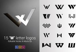 15 W Letter Logos Vector Mock Up Letter Logo Lettering W Logos We currently have 2376 letter logos on the site. 15 w letter logos vector mock up