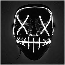 Wholesale Light Up Purge Mask Led Scary Halloween Cosplay Masks For Adults Kids White Aulola Uk