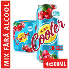Ursus Cooler Mix De Bere Fara Alcool Si Suc De Cirese 4x0 5l Www Mega Image Ro