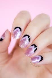 Pink Purple And Black Chevron Nails Sonailicious Wear neon nail polishes with transparent nail paint to ensure that these beauties stay on your hands for a long time.