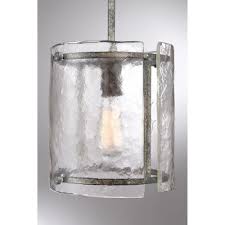 Lodge Rustic Cabin Mini Pendant Light Silver Fortress By Quoizel Lighting Fts1509mm Destination Lighting