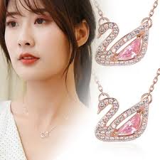 collar cisne rosa acero de titanio ofertas Navidad En Línea, 2025